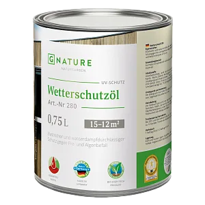 Масло GNATURE 280 Wetterschutzöl защитное для дерева — ЛКМ для древесины