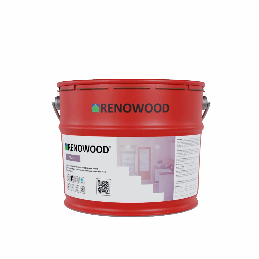 alt="Интерьерный воск Renowood Wax 1 л. — водный состав для лессирующей покраски деревянных стен и потолков"