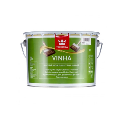 Кроющий антисептик Tikkurila VINHA база белая VVA /фасад, полуматовый (1 литр/упак)