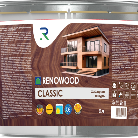 Лазурь по дереву Renowood Classic — защита, долговечность и красота древесины