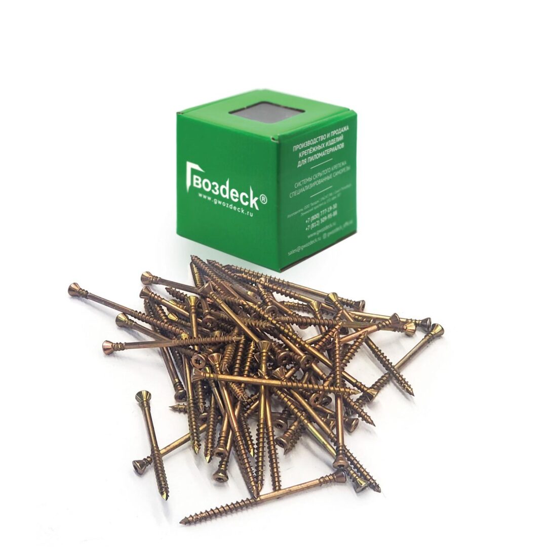 Саморез для вагонки, имитации. Гвозdeck Потайной 3,5*45 Torx10 Упаковка 200шт