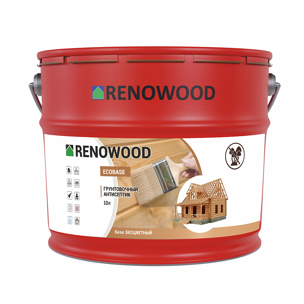 Грунтовочный антисептик RENOWOOD EcoBase для дерева