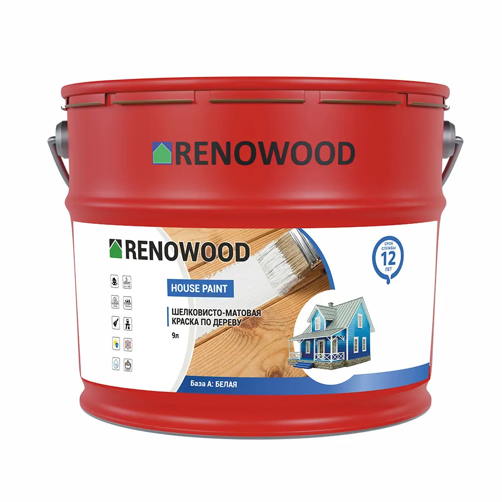 Краска RENOWOOD House Paint для фасадов и интерьера