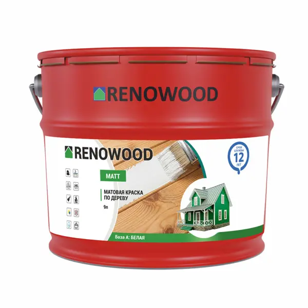 Матовая краска RENOWOOD Matt для деревянных фасадов и интерьера