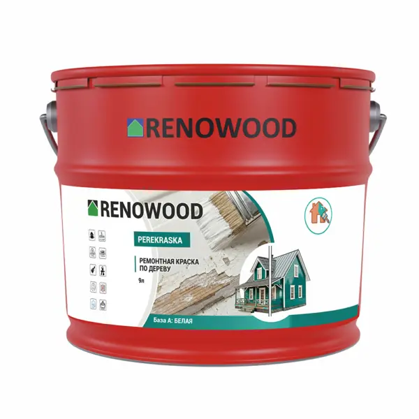 Ремонтная краска RENOWOOD Perekraska для деревянных фасадов