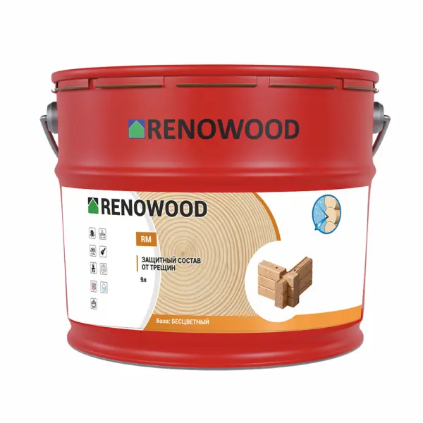 Состав RENOWOOD RM для защиты торцов древесины от трещин