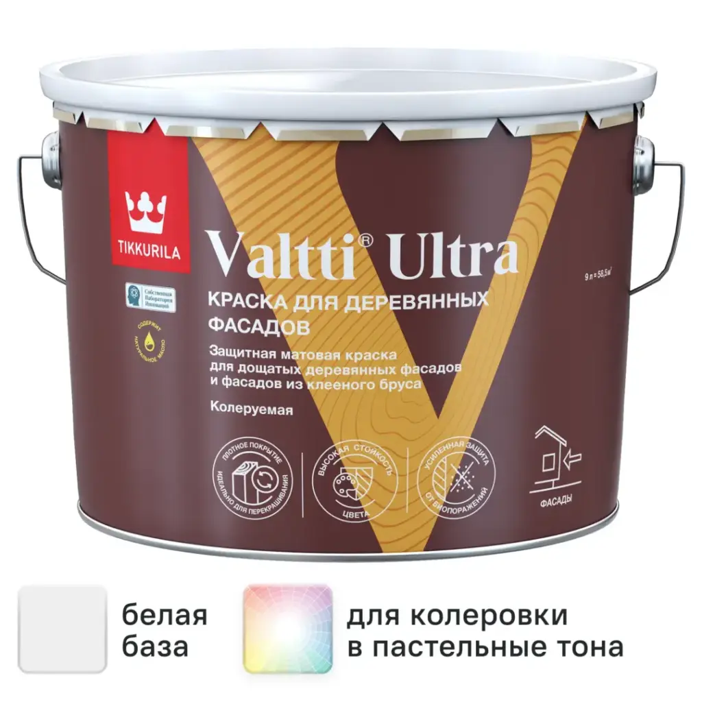 Матовая краска RENOWOOD Matt для деревянных фасадов и интерьера