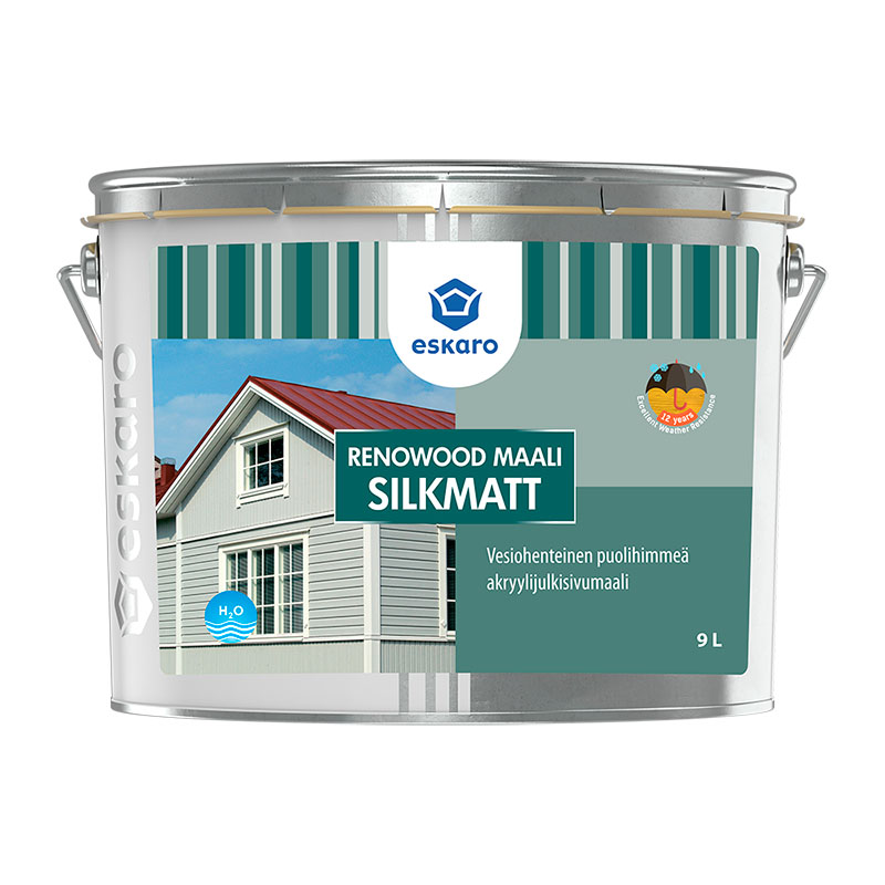 Полуматовая фасадная краска RENOWOOD Maali Silkmatt для дерева