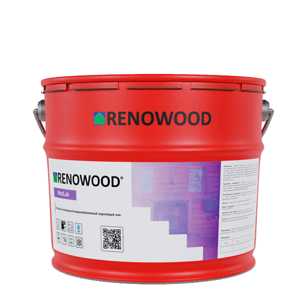 Матовый интерьерный лак RENOWOOD MatLak для дерева