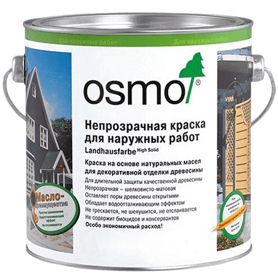Укрывная краска OSMO Landhausfarbe для дерева — ЛКМ для древесины