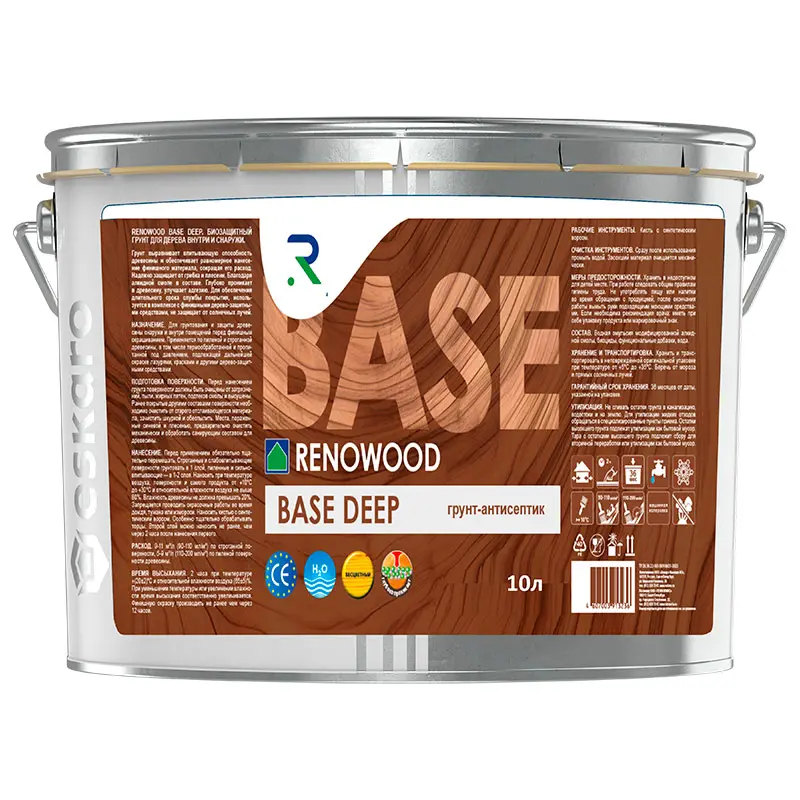 Грунтовочный антисептик RENOWOOD Base Deep для дерева