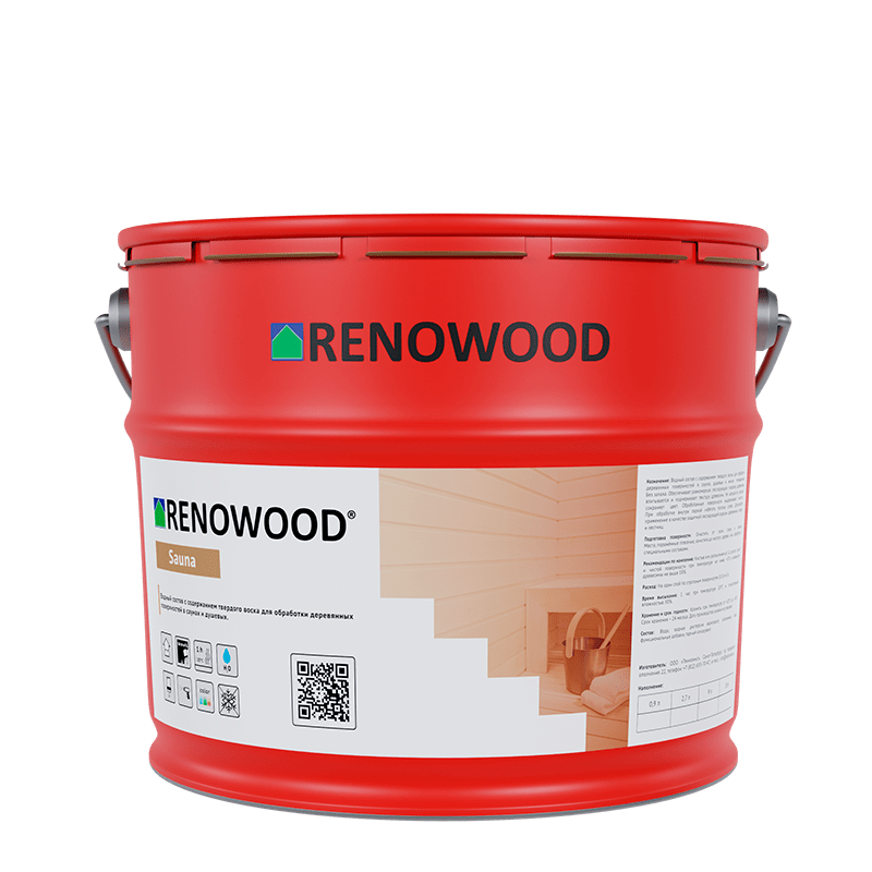 Воск RENOWOOD Sauna для саун, бань и душевых