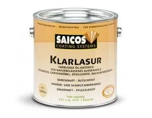 Прозрачная масляная лазурь SAICOS Klarlasur для наружной древесины