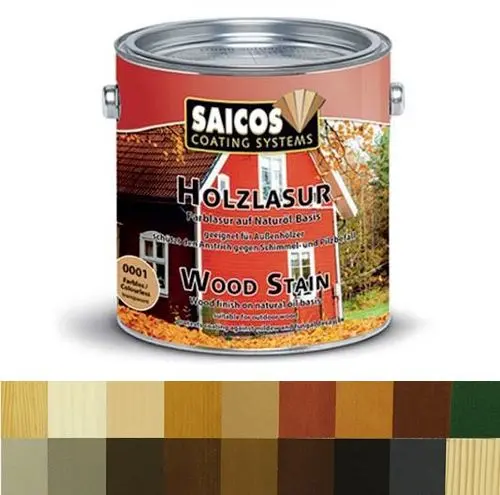 Защитная цветная лазурь SAICOS Holzlasur для наружной древесины