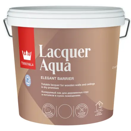 Лак Tikkurila Euro Lacquer Aqua для дерева, полуглянцевый