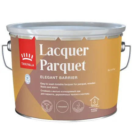Паркетный лак Tikkurila Lacquer Parquet для дерева, глянцевый