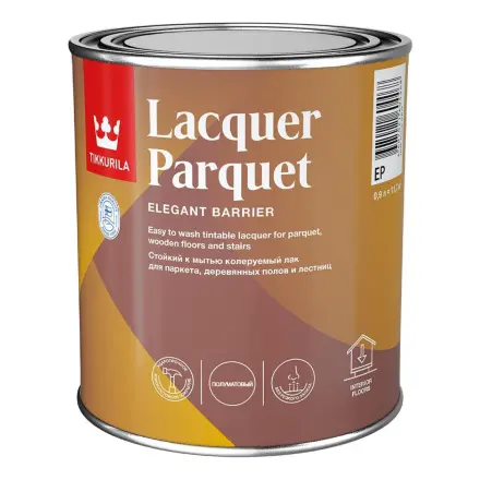 Паркетный лак Tikkurila Lacquer Parquet для дерева, полуматовый