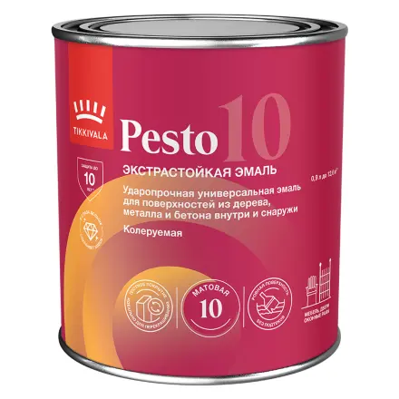 Эмаль Tikkurila Pesto 10 для дерева, матовая