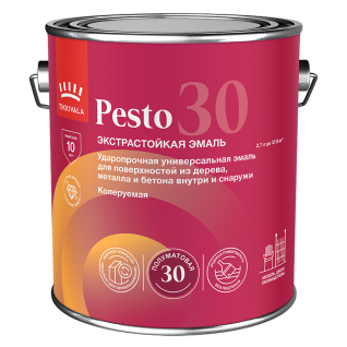 Эмаль Tikkurila Pesto 30 для дерева, полуматовая