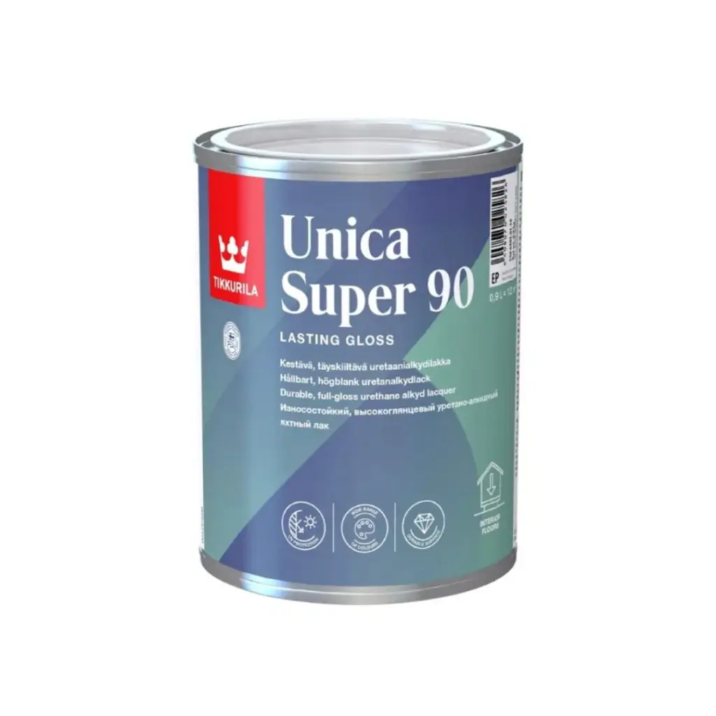 Лак Tikkurila Unica Super Strong EP для дерева, высокоглянцевый