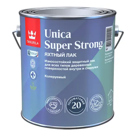 Лак Tikkurila Unica Super Strong EP для дерева, полуматовый