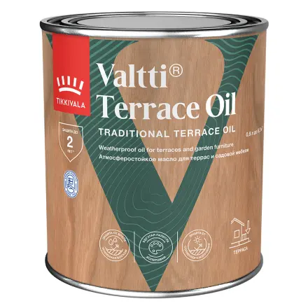 Масло Tikkurila Valtti Terrace Oil для террас и садовой мебели