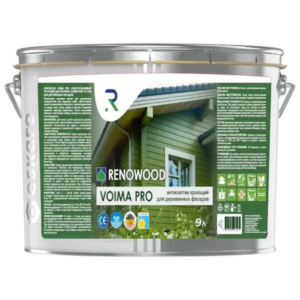 Кроющий антисептик RENOWOOD Voima Pro для дерева