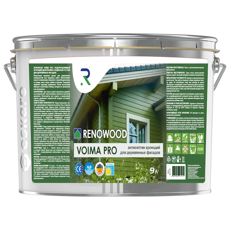 Кроющий антисептик RENOWOOD Voima Pro для дерева