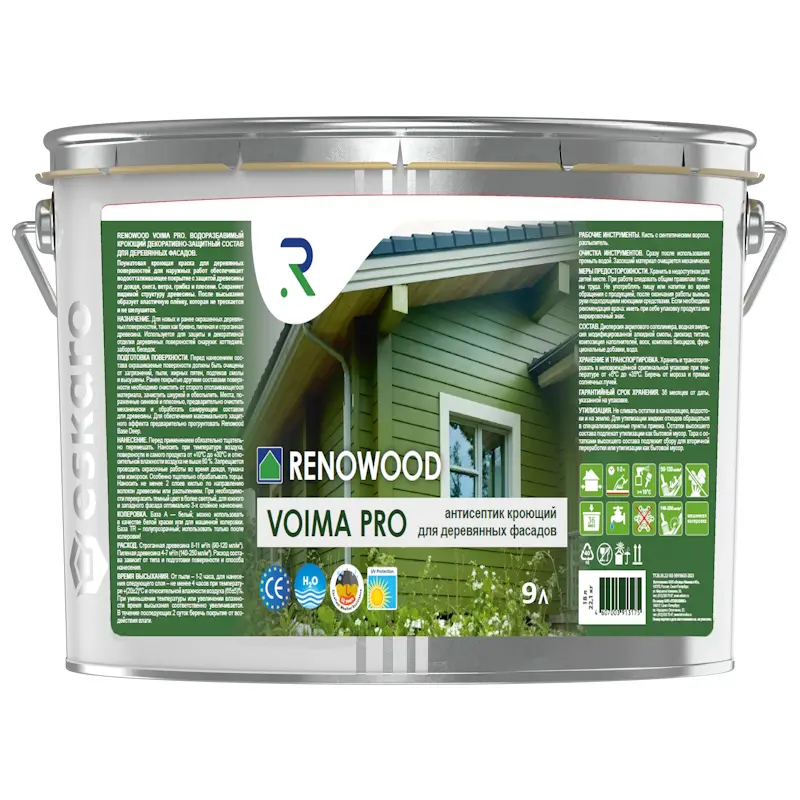 Кроющий антисептик RENOWOOD Voima Pro для дерева